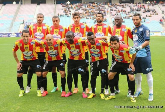 La formation sang et or ayant disputé le match de la 24è journée de Coupe de Tunisie contre l'OB, le 20 avril 2014. (Photo CHALA)